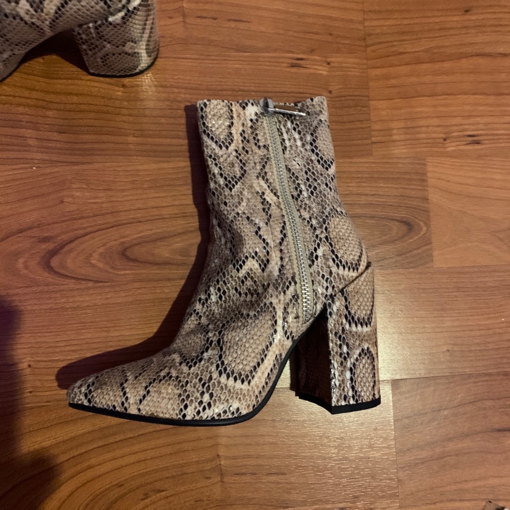 Public Desire Snakeskin Booties - Picture 3 of 4